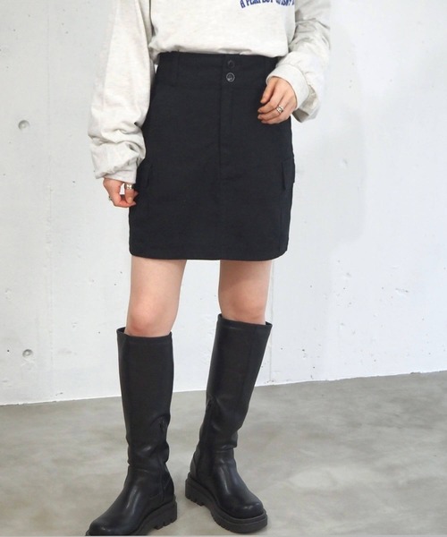 tiptop(ティップトップ)の「【2サイズ展開】ガチャベルト付きカーゴミニスカート【web限定Sサイズあり】(スカート・レディース・ブラック/ベージュ/カーキ・S/M)」の14枚目の写真