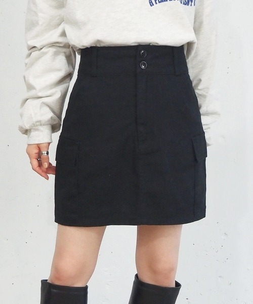 tiptop(ティップトップ)の「【2サイズ展開】ガチャベルト付きカーゴミニスカート【web限定Sサイズあり】(スカート・レディース・ブラック/ベージュ/カーキ・S/M)」の15枚目の写真