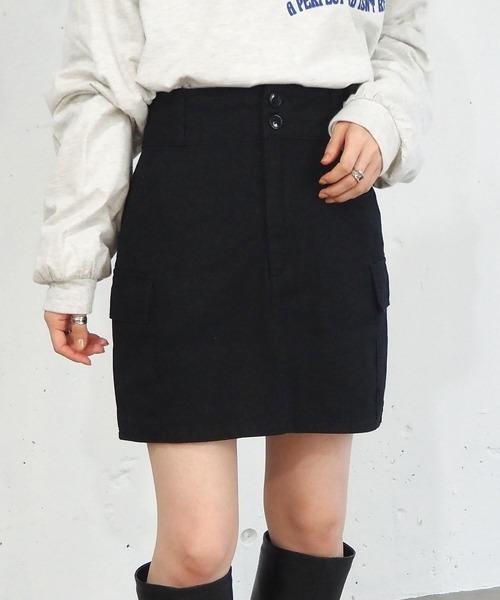 tiptop(ティップトップ)の「【2サイズ展開】ガチャベルト付きカーゴミニスカート【web限定Sサイズあり】(スカート・レディース・ブラック/ベージュ/カーキ・S/M)」の16枚目の写真