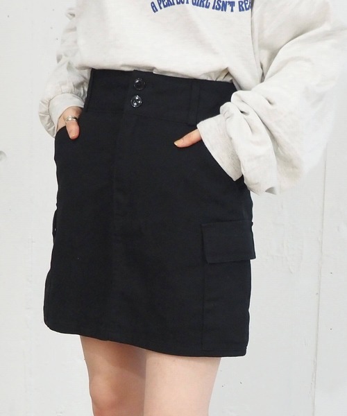 tiptop(ティップトップ)の「【2サイズ展開】ガチャベルト付きカーゴミニスカート【web限定Sサイズあり】(スカート・レディース・ブラック/ベージュ/カーキ・S/M)」の17枚目の写真