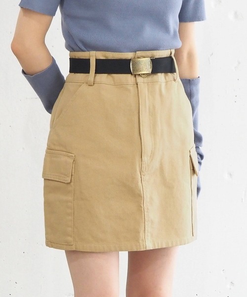 tiptop(ティップトップ)の「【2サイズ展開】ガチャベルト付きカーゴミニスカート【web限定Sサイズあり】(スカート・レディース・ブラック/ベージュ/カーキ・S/M)」の20枚目の写真