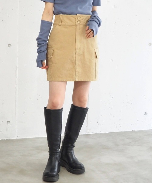tiptop(ティップトップ)の「【2サイズ展開】ガチャベルト付きカーゴミニスカート【web限定Sサイズあり】(スカート・レディース・ブラック/ベージュ/カーキ・S/M)」の22枚目の写真