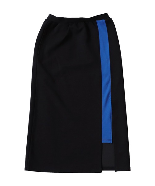 antiqua（アンティカ）の「ポンチ素材配色スリットスカート（スカート・レディース・ブラック/ネイビー/オフホワイト/ブラック×ホワイト・FREE）」の7枚目の写真