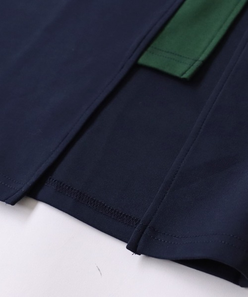 antiqua（アンティカ）の「ポンチ素材配色スリットスカート（スカート・レディース・ブラック/ネイビー/オフホワイト/ブラック×ホワイト・FREE）」の11枚目の写真