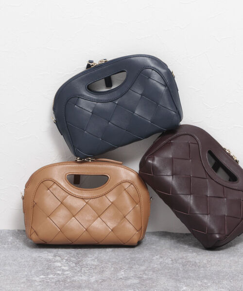 PELLICO（ペリーコ）の「【PELLICO/ ペリーコ】INTRECCIATO MINIME（ハンドバッグ・レディース・ネイビー/キャメル/ワイン・FREE）」の19枚目の写真