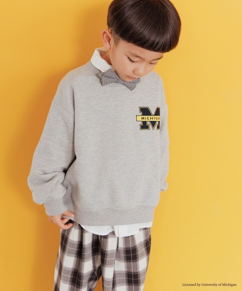 LOWRYS FARM(ローリーズファーム)の「カレッジウラケ 162718(スウェット・キッズ・バーガンディー/グレー/ネイビー/オフホワイト・110cm/130cm/120cm/150cm/140cm)」の1枚目の写真