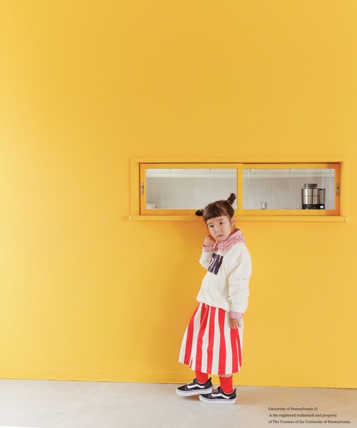 LOWRYS FARM(ローリーズファーム)の「カレッジウラケ 162718(スウェット・キッズ・バーガンディー/グレー/ネイビー/オフホワイト・110cm/130cm/120cm/150cm/140cm)」の7枚目の写真