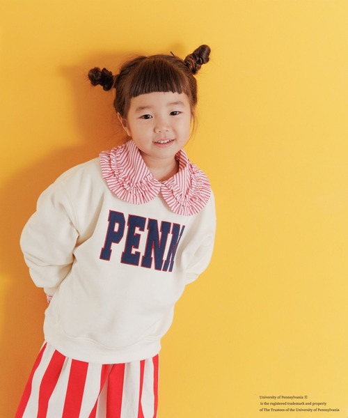 LOWRYS FARM(ローリーズファーム)の「カレッジウラケ 162718(スウェット・キッズ・バーガンディー/グレー/ネイビー/オフホワイト・110cm/130cm/120cm/150cm/140cm)」の8枚目の写真