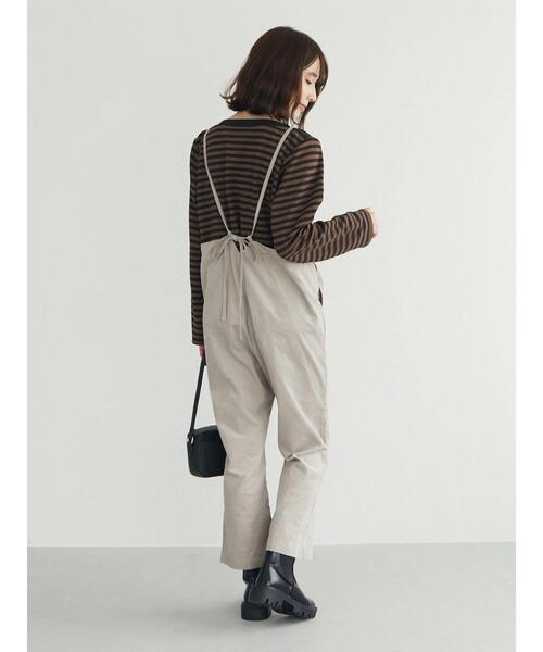 Green　Parks（グリーンパークス）の「コーデュロイキャミサロペット（サロペット/オーバーオール・レディース・グレイッシュベージュ/ブラウン・FREE）」の17枚目の写真