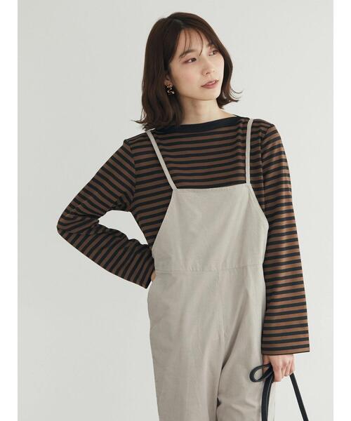 Green　Parks（グリーンパークス）の「コーデュロイキャミサロペット（サロペット/オーバーオール・レディース・グレイッシュベージュ/ブラウン・FREE）」の18枚目の写真