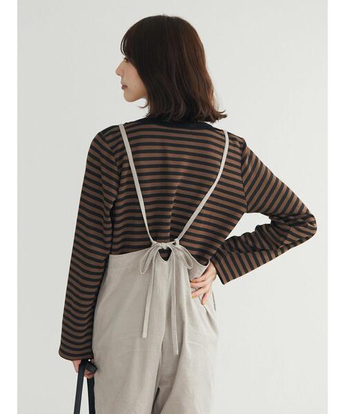 Green　Parks（グリーンパークス）の「コーデュロイキャミサロペット（サロペット/オーバーオール・レディース・グレイッシュベージュ/ブラウン・FREE）」の20枚目の写真