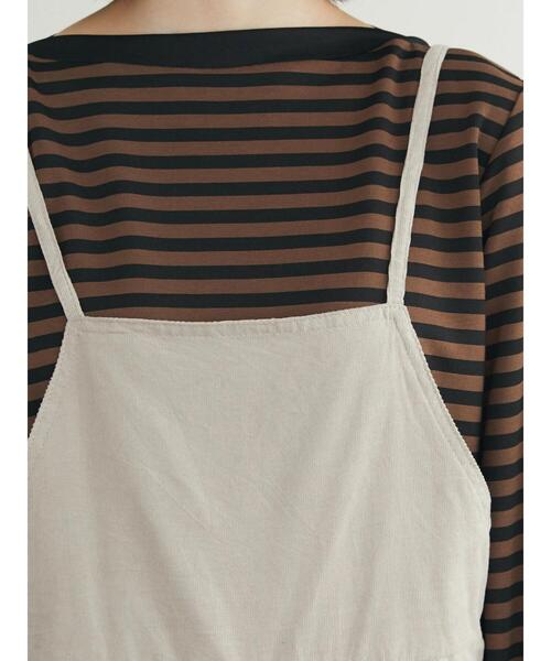 Green　Parks（グリーンパークス）の「コーデュロイキャミサロペット（サロペット/オーバーオール・レディース・グレイッシュベージュ/ブラウン・FREE）」の21枚目の写真