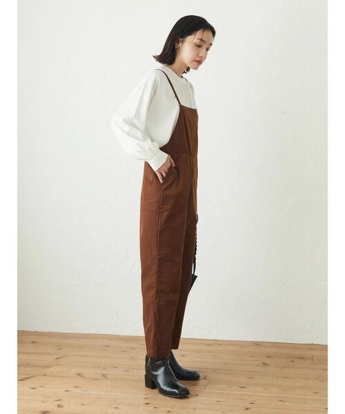 Green　Parks（グリーンパークス）の「コーデュロイキャミサロペット（サロペット/オーバーオール・レディース・グレイッシュベージュ/ブラウン・FREE）」の5枚目の写真