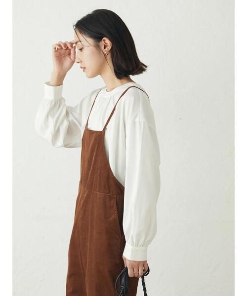 Green　Parks（グリーンパークス）の「コーデュロイキャミサロペット（サロペット/オーバーオール・レディース・グレイッシュベージュ/ブラウン・FREE）」の8枚目の写真