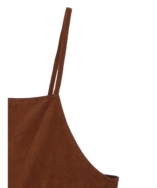 Green　Parks（グリーンパークス）の「コーデュロイキャミサロペット（サロペット/オーバーオール・レディース・グレイッシュベージュ/ブラウン・FREE）」の13枚目の写真