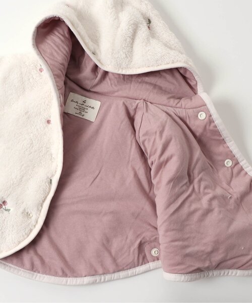 apres les cours（アプレレクール）の「モチーフ刺繍 ベビーマント（おくるみ・キッズ・アイボリー/ベージュ・80/90）」の9枚目の写真