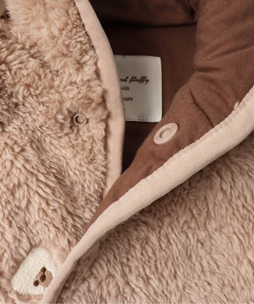 apres les cours（アプレレクール）の「モチーフ刺繍 ベビーマント（おくるみ・キッズ・アイボリー/ベージュ・80/90）」の13枚目の写真