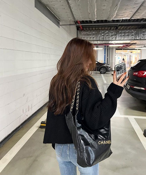 NANING9(ナンニング)の「NANING9 リブニットカーディガン&ノースリーブセット(カーディガン/ボレロ・レディース・スカイブルー/ブラック/ピンク/クリーム・FREE)」の20枚目の写真