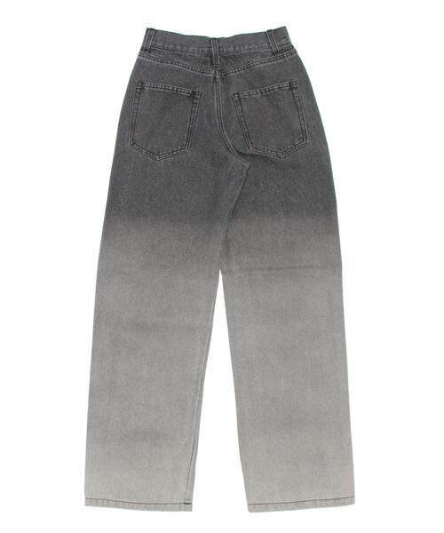 ANAP（アナップ）の「段染めセミワイドパンツ（デニムパンツ・レディース・ブラック・M/S）」の2枚目の写真