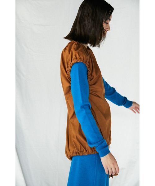 ENFOLD（エンフォルド）の「C/Siタイプライター CANDY PULLOVER（その他トップス・レディース・ブラック/キャメル・38）」の6枚目の写真