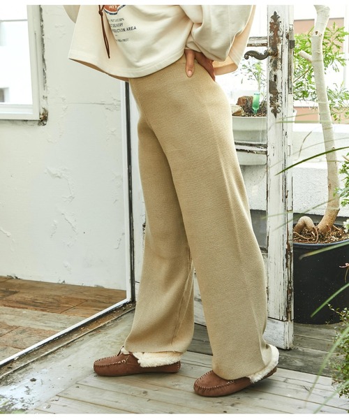 anap mimpi（アナップミンピ）の「ワッフルニットユッタリパンツ（その他パンツ・レディース・アイボリー/ダークブラウン/ベージュ/ミント・FREE）」の10枚目の写真