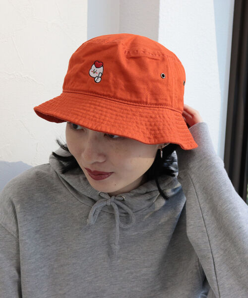 FREDY&GLOSTER（フレディアンドグロスター）の「【ネネチキン×FG】コラボバケハ（ハット・レディース・ベージュ/ダークグリーン/チャコールグレー/パープル/ネイビー/オレンジ/ボルドー・FREE）」の13枚目の写真