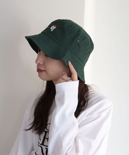 FREDY&GLOSTER（フレディアンドグロスター）の「【ネネチキン×FG】コラボバケハ（ハット・レディース・ベージュ/ダークグリーン/チャコールグレー/パープル/ネイビー/オレンジ/ボルドー・FREE）」の16枚目の写真