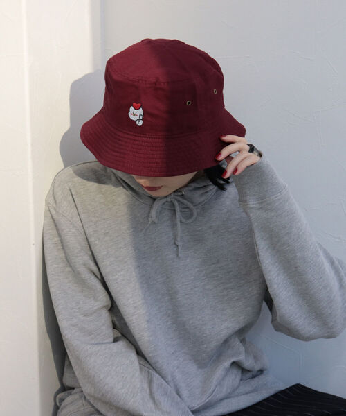 FREDY&GLOSTER（フレディアンドグロスター）の「【ネネチキン×FG】コラボバケハ（ハット・レディース・ベージュ/ダークグリーン/チャコールグレー/パープル/ネイビー/オレンジ/ボルドー・FREE）」の17枚目の写真