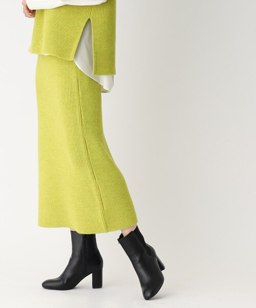 【COFIL／コフィル】ミドルゲージナローニットスカート