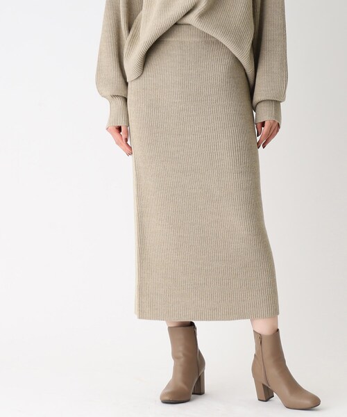 【COFIL／コフィル】ミドルゲージナローニットスカート