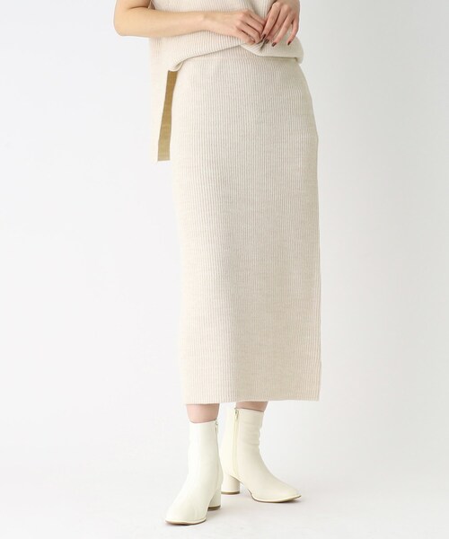 【COFIL／コフィル】ミドルゲージナローニットスカート