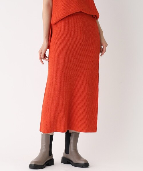 【COFIL／コフィル】ミドルゲージナローニットスカート