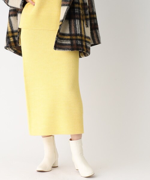 【COFIL／コフィル】ミドルゲージナローニットスカート