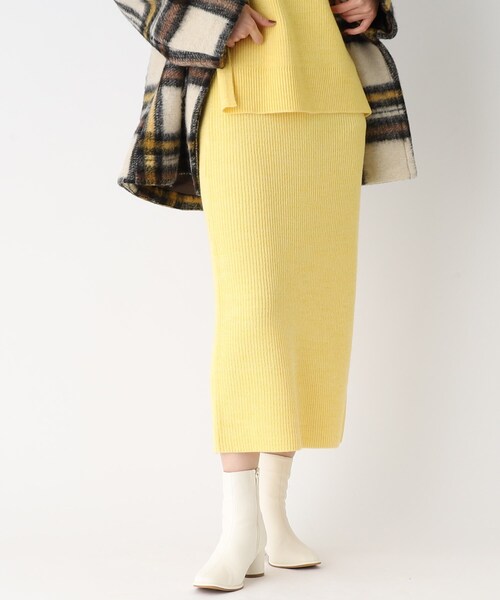 【COFIL／コフィル】ミドルゲージナローニットスカート