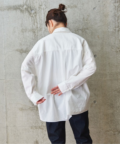 PAR ICI(パーリッシィ)の「VINTAGE16 無地/ギンガム/ストライプ BIGスリーブシャツ(シャツ/ブラウス・レディース・ブルー/サックスブルー/ホワイト/ネイビー/その他/グレー・FREE)」の10枚目の写真