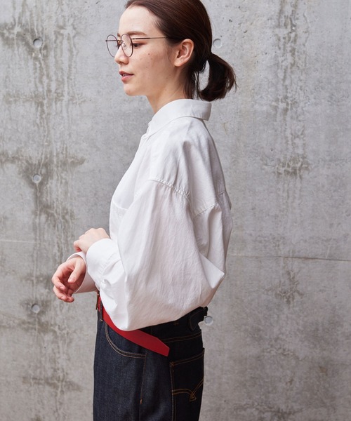 PAR ICI(パーリッシィ)の「VINTAGE16 無地/ギンガム/ストライプ BIGスリーブシャツ(シャツ/ブラウス・レディース・ブルー/サックスブルー/ホワイト/ネイビー/その他/グレー・FREE)」の11枚目の写真