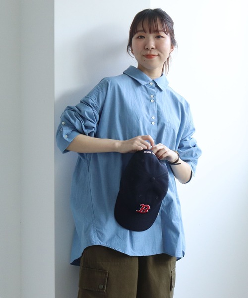 PAR ICI(パーリッシィ)の「VINTAGE16 無地/ギンガム/ストライプ BIGスリーブシャツ(シャツ/ブラウス・レディース・ブルー/サックスブルー/ホワイト/ネイビー/その他/グレー・FREE)」の21枚目の写真