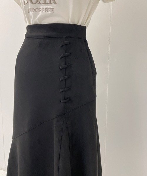 ANDGEEBEE（アンジービー）の「フェイクスウェードスカート（スカート・レディース・ブラック/アイボリー・MEDIUM）」の14枚目の写真