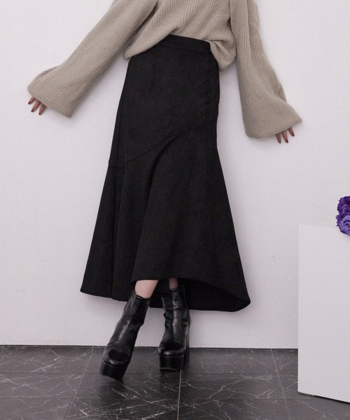 ANDGEEBEE（アンジービー）の「フェイクスウェードスカート（スカート・レディース・ブラック/アイボリー・MEDIUM）」の19枚目の写真