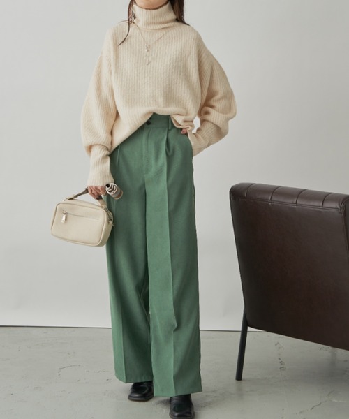 CLEARIMPRESSION （クリアインプレッション）の「ランタンスリーブニットプルオーバー（ニット/セーター・レディース・アイボリー/パープル/グレー・FREE）」の13枚目の写真