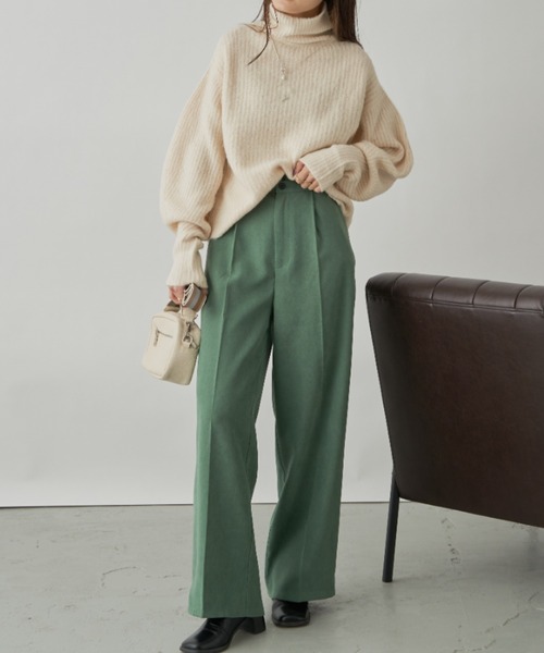 CLEARIMPRESSION （クリアインプレッション）の「ランタンスリーブニットプルオーバー（ニット/セーター・レディース・アイボリー/パープル/グレー・FREE）」の11枚目の写真