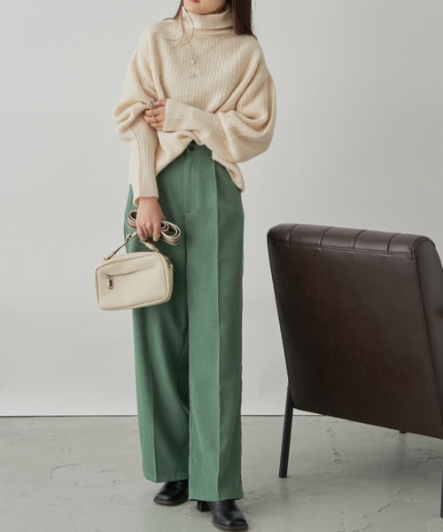 CLEARIMPRESSION （クリアインプレッション）の「ランタンスリーブニットプルオーバー（ニット/セーター・レディース・アイボリー/パープル/グレー・FREE）」の12枚目の写真