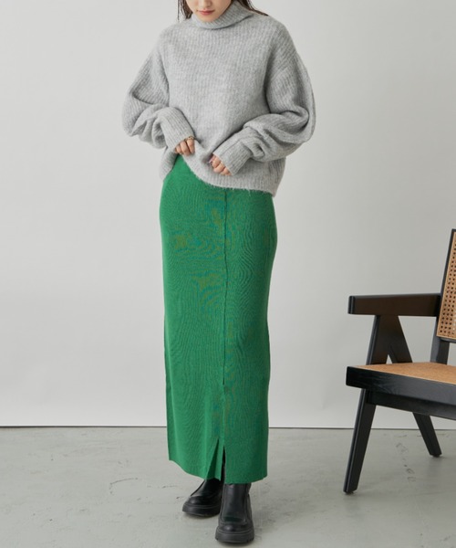 CLEARIMPRESSION （クリアインプレッション）の「ランタンスリーブニットプルオーバー（ニット/セーター・レディース・アイボリー/パープル/グレー・FREE）」の21枚目の写真