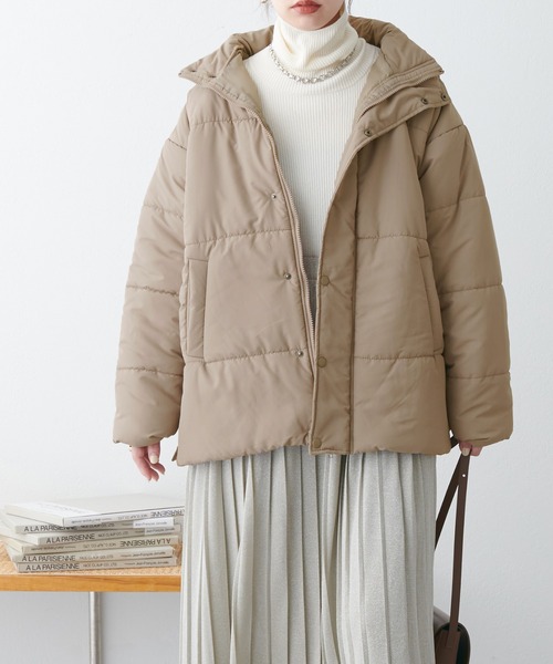 natural couture（ナチュラルクチュール）の「暖かいのに、抜け感も/サイドスリットエコダウン（ダウンジャケット/コート・レディース・ブラック/オフホワイト/ピンク/モカ・FREE）」の17枚目の写真