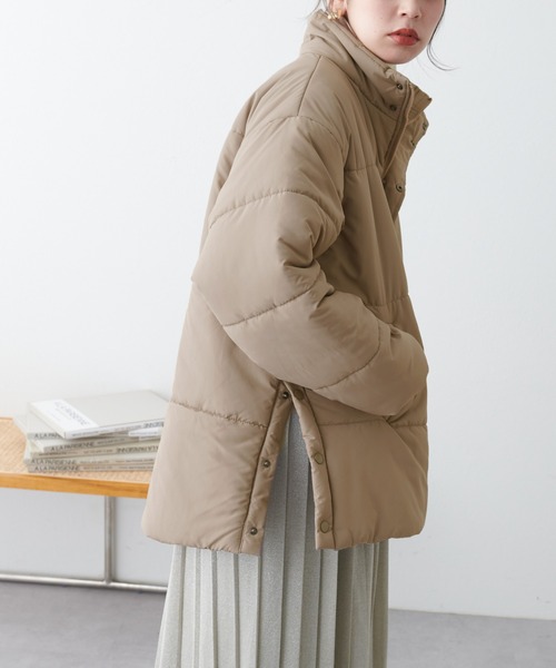 natural couture（ナチュラルクチュール）の「暖かいのに、抜け感も/サイドスリットエコダウン（ダウンジャケット/コート・レディース・ブラック/オフホワイト/ピンク/モカ・FREE）」の19枚目の写真