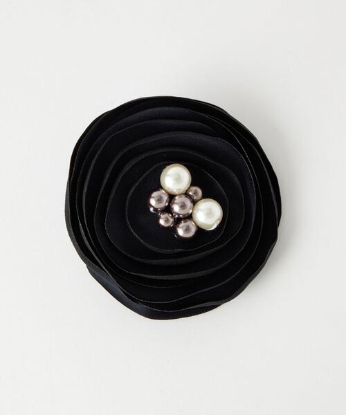 green label relaxing（グリーンレーベルリラクシング）の「フラットフラワー コサージュ（ブローチ/コサージュ・レディース・ライトグレー/ブラック/ナチュラル/オフホワイト/ダークグレー・FREE）」の15枚目の写真