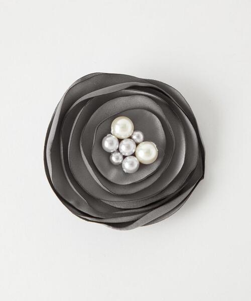 green label relaxing（グリーンレーベルリラクシング）の「フラットフラワー コサージュ（ブローチ/コサージュ・レディース・ライトグレー/ブラック/ナチュラル/オフホワイト/ダークグレー・FREE）」の17枚目の写真