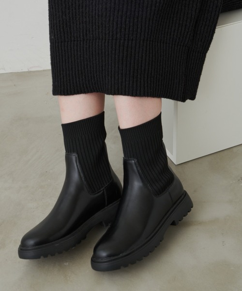 HONEY MI HONEYリボンニットソックスブーツ ソックスブーツ