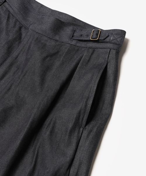 MR.OLIVE(ミスターオリーブ)の「【セットアップ対応】8oz ライトヴィンテージ デニム / グルカパンツ(タックワイドパンツ)(デニムパンツ・メンズ・ナチュラル/インディゴブルー・SMALL/MEDIUM/LARGE)」の5枚目の写真