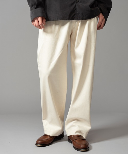 MR.OLIVE(ミスターオリーブ)の「【セットアップ対応】8oz ライトヴィンテージ デニム / グルカパンツ(タックワイドパンツ)(デニムパンツ・メンズ・ナチュラル/インディゴブルー・SMALL/MEDIUM/LARGE)」の12枚目の写真